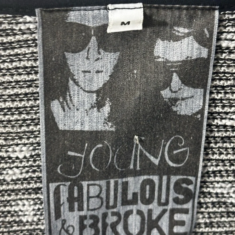 Young Fabulous & Broke Color Block Slub Knit Pullover Sweater Size Med Ombre